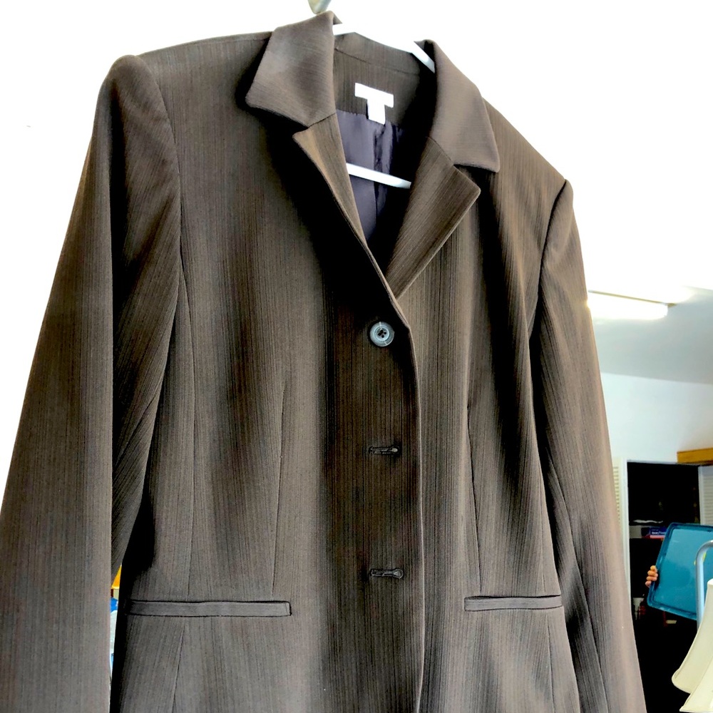 Apt 9 Brown suit jacket textured